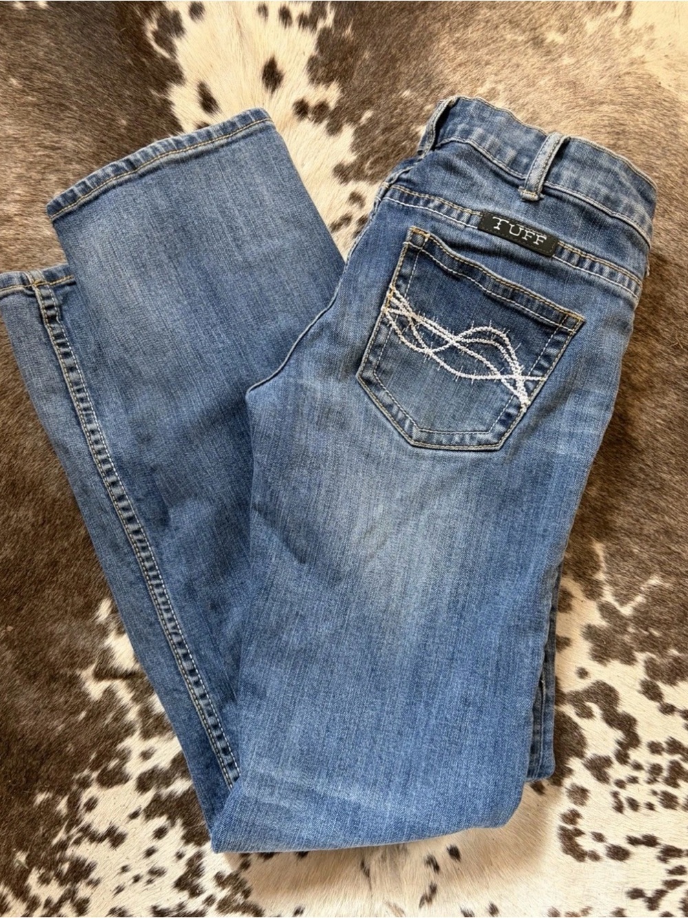 Cowgirl Tuff Blue Boot-Cut Jeans 26x35